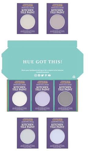 Rust-Oleum Kitchen Wall Tile Paint in Satin Finish – Pastel Purples Tester Box