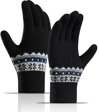TAGVO Guantes Touch Screen Termicos, Cortaviento para Mujer, Invierno, Cashmere para Esquí Correr Senderismo Ciclismo