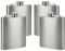LDHHYH 4PCS 7oz Hip Flask, Stainless Steel Hip Flasks for Men Women, Portable Pocket Flagon Whisky Hip Flask, Leak-Proof Alcohol Flask for Climbing Camping Barbecue Party, Silver