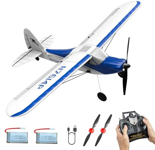 RCSHOBBY RC Plane Sport Cub 500 S2 RC Airplane RTF 4 CH Remote Control Airplane with Gyro Stabilization System& One Key Aerobatic, Ready to Fly for Beginners,Adults