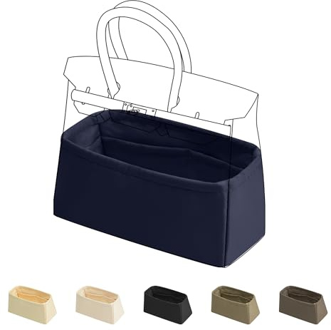 DGAZ Silkesväska organisatör för Hermes Birkin (30, blå natt) | Premium siden, ultralätt vikt, perfekt formstöd, repskydd för lyxig väska