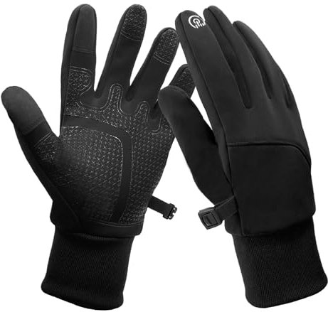 lifwimner Fahrradhandschuhe Herren Warme Winterhandschuhe Herren Damen Thermo Touchscreenhandschuhe Winddichte Handschuhe Frauen zum Laufen, Radfahren, Klettern(XL)