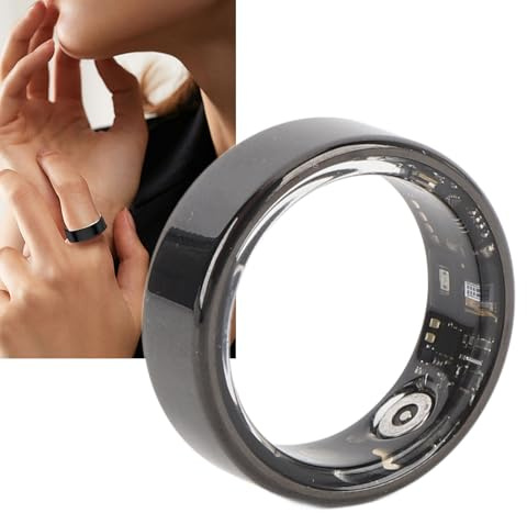 Anneaux Intelligents Traqueur de santé, Anneau de santé Bluetooth avec étapes d'activité, Surveillance des Calories à Distance, Anneau de Fitness (Taille 10 (diamètre intérieur