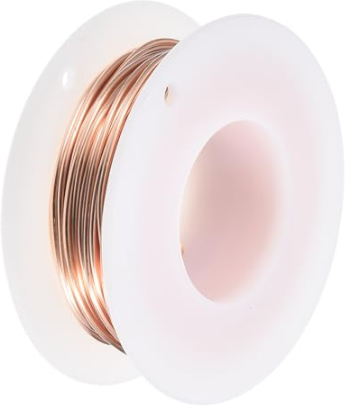 QUARKZMAN Fil De Cuivre Souple (18 Gauge, 32.8 FT), Fil De Cuivre Nu 99.9% naturel 1mm Fil Solide Pour DIY Décoration Jardinage (10Meter)