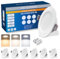 SIGMALED LIGHTING - Spot LED encastrable 8W 720lm, IP44 étanche, Lumière sélectionnable Chaude 3000K Naturelle 4000K Froide 6000K, Trou Ø95-110mm, 220V-230V AC, SPOT LED extra plat, 6 pièces