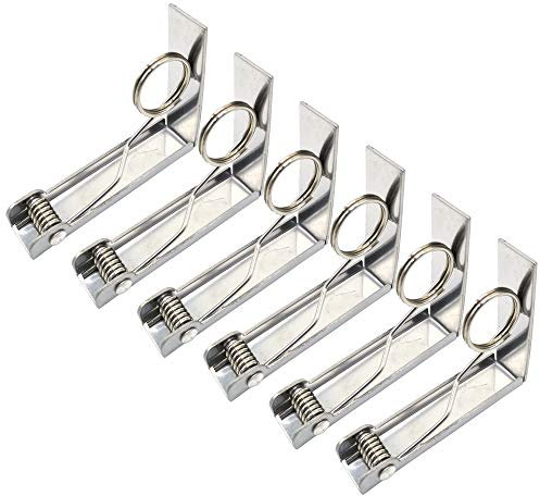Latomex Tablecloth Clips, Set of 6 Extra Large Table Cover Cloth Clamps for Home Party & Picnic(Up to 2.4)