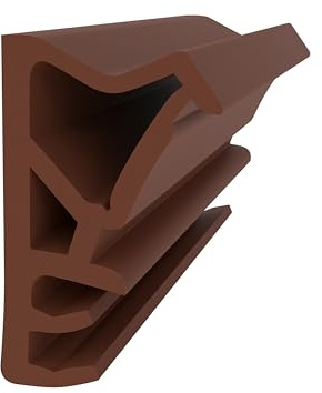 Flügelfalzdichtung für Holzfenster und Türen - Braun - 5 Meter - 11,7 mm Falzhöhe - 5 mm Nutbreite - Fensterdichtung Holz - Dichtungsprofil Flügelrahmen