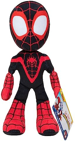 Marvel's Spidey and his Amazing Friends SNF0004 8-inch Little Plush Miles Morales: Spider-Man Kids Ages 3 and up-Toys Featuring Your Friendly Neighbourhood Spideys, Small