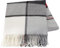 Baroni Home Rot-weiß Kariertes Baumwollmischgewebe, Sofa Plaid, Decke Made in Italy 130x170 cm