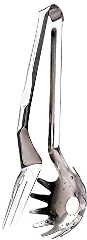 PAREKS Pinzas de cocina, utensilios de cocina, cuchara de espaguetis, cuchara de acero inoxidable, cuchara de transferencia para fideos, pasta, servir, pinzas de cocina, utensilios de cocina