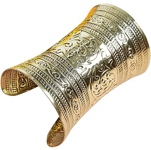COLLBATH Arm Cuff Bracelet for Women Lightweight Tribal Cuff Jewelry for Belly Dance Parties Comfortable Alloy Design Minimalist Style for Cosplay and Ceremonies