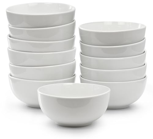 Elama Professional Kitchen 12 Piece Porcelain Dinnerware/Tableware Set (Bowl White)