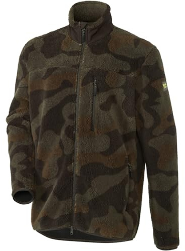 Wald & Forst Pilefleecejacke Camo Oliv Camo, M