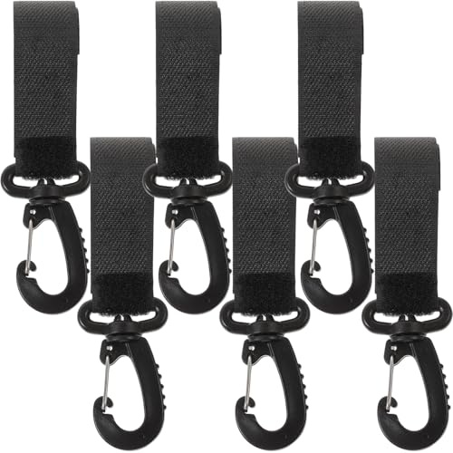 Toyvian 6pezzi Ganci per Passeggino Girevoli Gradi Ganci in Plastica per Appendere Borse da Viaggio e Borse per Pannolini Clip per Passeggini e Biciclette