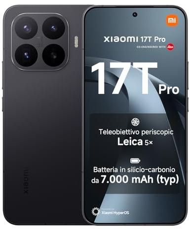 XIAOMI 17T Pro Smartphone de 12+512GB Negro Teleobjetivo Leica 5X