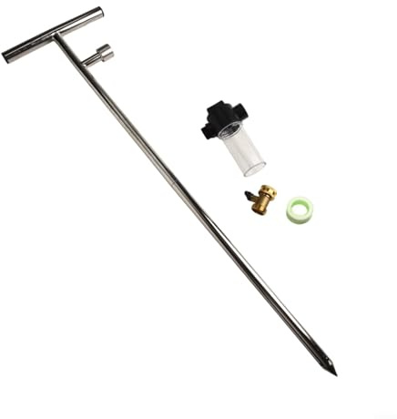 Mangiatoia per radici in acciaio inox, iniettore di fertilizzante profondo per radici, 81 cm, strumento per irrigazione di alberi per arbusti, rose e piante da giardino