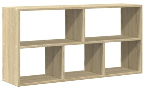 GFMGUEMV Étagère murale flottante en chêne Sonoma - 100 x 25 x 50 cm - En bois - Étagère suspendue comme cube pour montage mural, espace de rangement peu encombrant pour les objets du quotidien