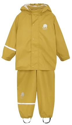 Celavi Unisex basic regnkläder kostym solid regnrock, gul, 130 cm