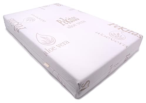 PEKITAS Matelas pour Berceau Lits 50 x 80 cm Grosseur 10 cm Cododo Noyau de Mousse Densité Ferme Ergonomique/Respirant/Anti-étouffement/Housse Lavable en Tissu à l’Aloe Vera à Fermeture à glissière