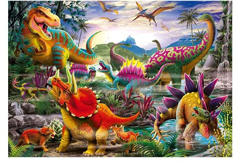 Ravensburger T-Rex Terror Dinosaurs Jigsaw Puzzle for Kids Age 3 Years Up - 35 Pieces - Educational Toddler Toys and Games