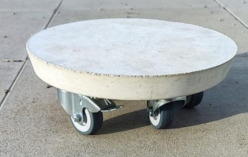 Pflanzenroller BeFancy Rund -200kg Blumenroller Untersetzer Indoor/Outdoor Beton (330mm)