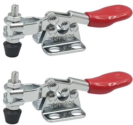 Abrazadera De Palanca, Abrazadera de Palanca Vertical, Abrazadera Push Pull Horizontal, Abrazadera de Palanca Manual Horizontal, para Operación de Máquinas, Carpintería, Soldadura, 2 Piezas