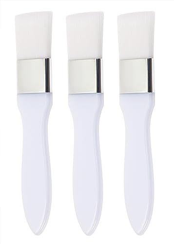 PPhtony 3pcs Face Mask Brushes 5.19inch Flexible Facial Mud Mask Applicator Tool for Face Beauty skincare Body Lotion Moisturizers (White)