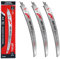 EZARC Japanese Teeth Reciprocating Saw Blades 300 mm, Arc Edge Wood Pruning Saw Blades 6TPI for Tree Trimming, Wood Cutting, 3 Pieces
