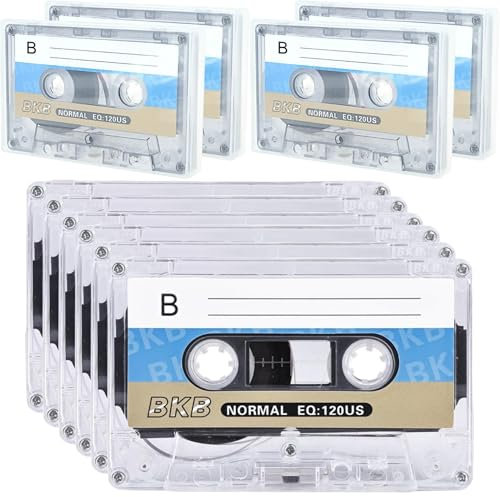 10 cassettes de audio vacíos: casetes de audio silenciosos, cassette de música de 90 min, casete vacío para grabar, adecuado para conferencias, seminarios y grabaciones diarias