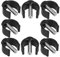 CALLARON Commode Chair Replacement Clip Locks 8pcs Raised Seat Clips for Toilet Safety Rails Black 25mm Long Pins