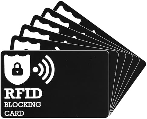 DiULi Supporto per Carte RFID, 6 Pezzi Custodie Blocco RFID per Carte di Credito Ultra Sottile, Coperture Sicure per Carte di Credito Senza Contatto, Protezione Anti-frode(B)