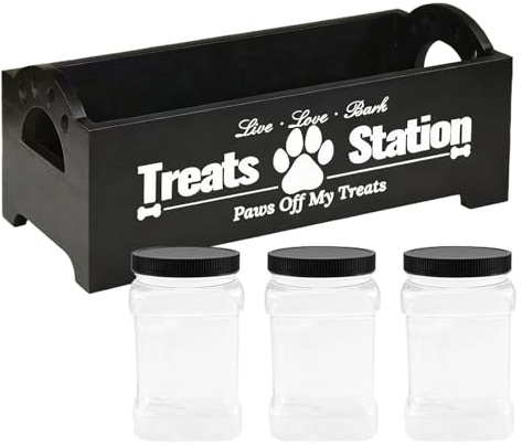 Demsyeq Contenitore per cibo per cani | Scatola portaoggetti con organizer – Contenitore sigillato per cibo per cani | per animali e, snack, casa, dispensa, appartamento, cucina interna