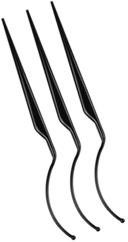 IMUSINICE Herramienta para Pestañas Postizas de Plástico Negro, Exhibidor y Ayuda Implantación, Apto para Uso Profesional Casa, Pack de 3 Piezas