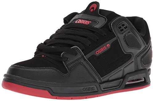 Osiris Peril, Scarpe da Skateboard Uomo, Nero/Rosso, 41 EU