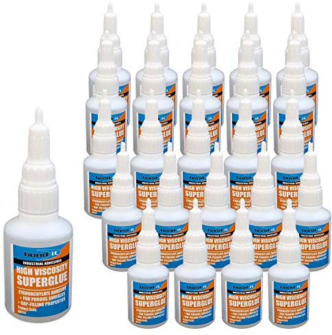 25 x 20g Super Glue Strong Bond High Viscosity Adhesive Plastic Rubber UPVC Wood Metal
