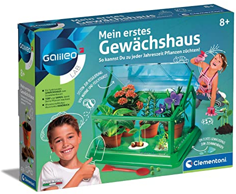 Clementoni Galileo Science 69490 - La mia prima serra, fioriera e semi, per mini giardinieri e botanici, giocattolo per bambini dagli 8 anni in su
