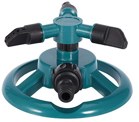 LanTianX Jardin Aspersor de Riego 360 Grados 3 Boquillas Manguera De Tubo De Jardín De Tres Brazos Aspersores De Jardín Riego Automático Césped Césped Círculo Aspersor De Agua Giratorio