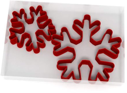 Snowflake 2 Set of 2 Value Cookie/Fondant Cutters Pair 5CM + 8CM