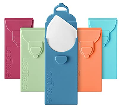 LastTissue® Taschentücher Box - Umweltfreundlich Wiederverwendbare Bio Taschentücher aus Baumwolle (Blau)