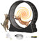 homegroove Katzenlaufrad, 35,4 Zoll (90 cm) Laufrad für Wohnungskatzen, Katzenlaufrad-Laufband mit abnehmbarem Teppich zur Gewichtsabnahme und Gesundheitsförderung bei Katzen (Black, L)