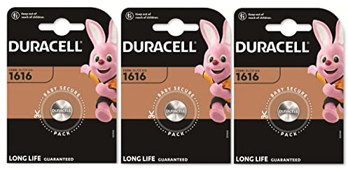 3 x Duracell 1616 Lithium (3 Blister à 1 Batterie) 3 Batterien