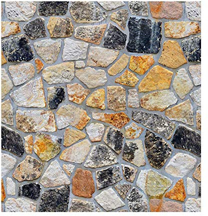 Ray-Velocity Selbstklebend Tapete Steinoptik, Steintapete Steinwand Tapete, Wasserdicht Vinyl Klebefolie Möbelfolie Dekorfolie für Wand Küchen Wohnzimmer (1000cm, A9)