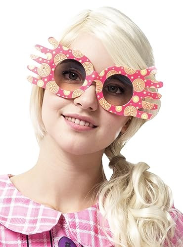 Funidelia | Luna Lovegood Brille für Damen Luna Lovegood, Harry Potter, Hogwarts - Zubehör für Erwachsene, Zubehör für Kostüm - Rosa