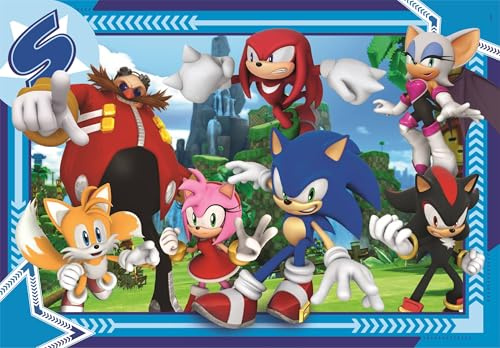 Clementoni Jigsaw Puzzle Sonic 300 Pieces, Puzzle for Kids, 9+ Years, Made in Italy, 21729