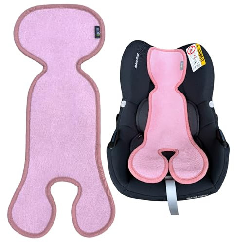 HECKBO Baby Sitzauflage Sommer Antischwitz für Kinderwagen - Gruppe 0 - Babyschale für Baby Kinder Matte - Mädchen Jungen - Pink Rosa