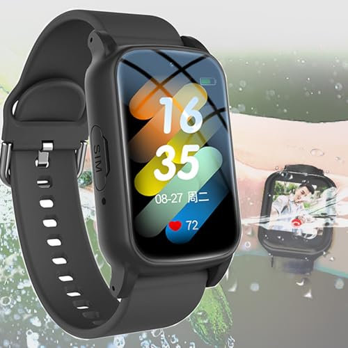 Weyot Reloj Inteligente con Detección de Caídas GPS Alzheimer Reloj GPS para Mayores con Botón de Llamada de Emergencia SOS Reloj Localizador Personas Mayores GPS,Black