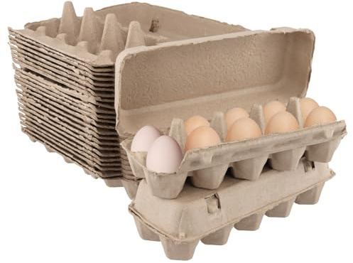FAAING 25 unidades de cartón para huevos, 10 unidades, para 10 huevos y manualidades