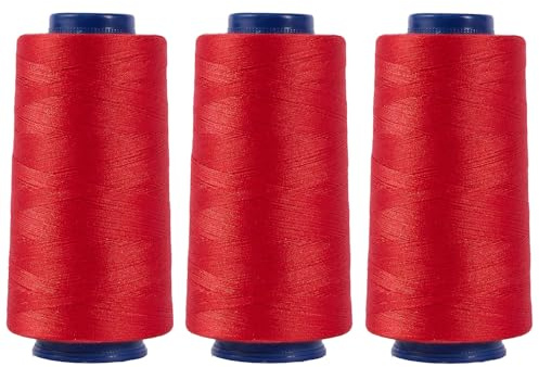 Serger - Conos de hilo de 3000 yardas cada uno, bobinas de hilo de poliéster 40S/2 para overlock, acolchado, merrow, piezas, bordado a mano