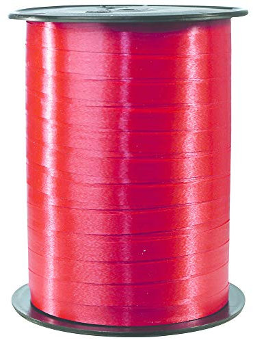 Clairefontaine 601706C Spule Geschenkband glatt (500 m x 7 mm, ideal für Bastelprojekte und Geschenke) 1 Stück rot