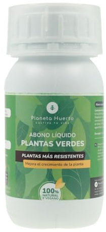 Planeta HUERTO | Abono Líquido Plantas Verdes 250 ml Fertilizante Natural - Abono para Plantas Verdes en Interiores y Exteriores